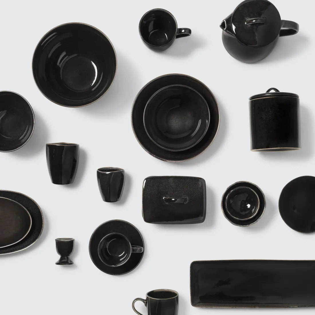 Broste Copenhagen Nordic Coal Platte oval