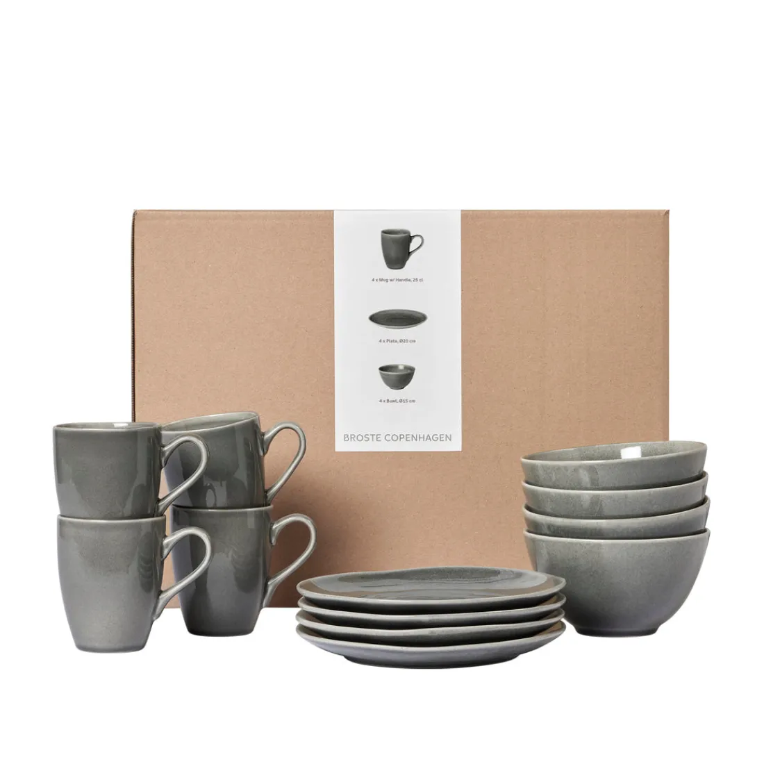 Broste Copenhagen Nordic Rain Frühstücksset für vier